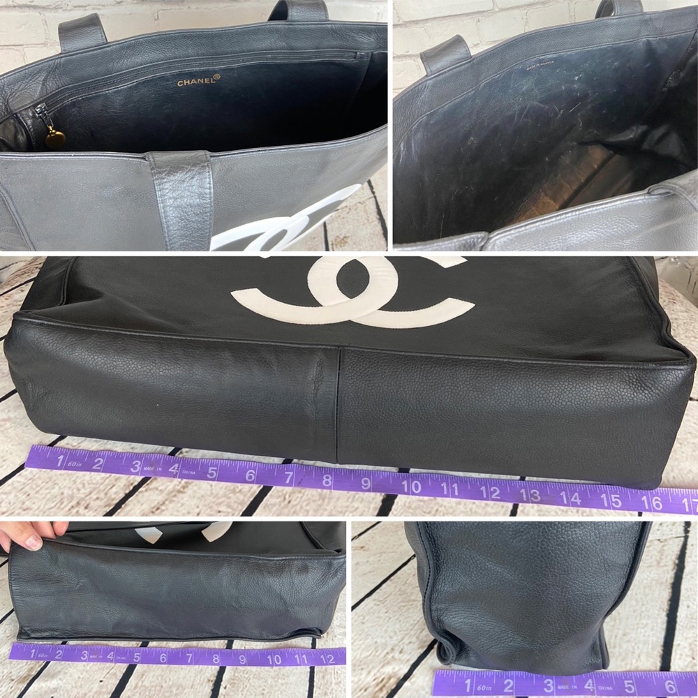 CHANEL large size leather tote *custom* vintage authentic - Picture 16 of 16